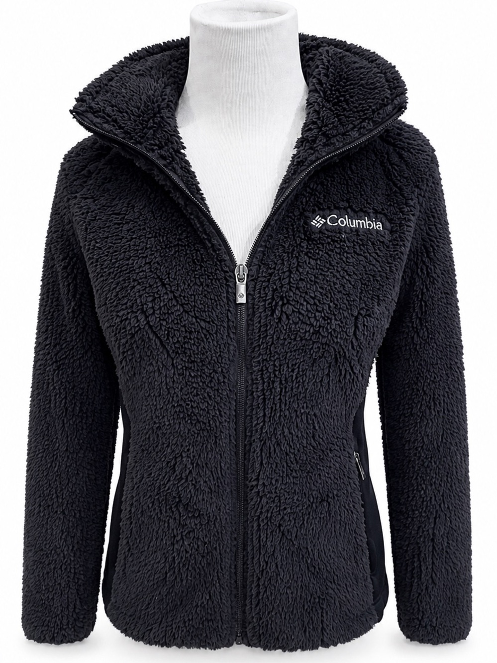 Columbia Black Sherpa Fleece Zip-Up Jacket